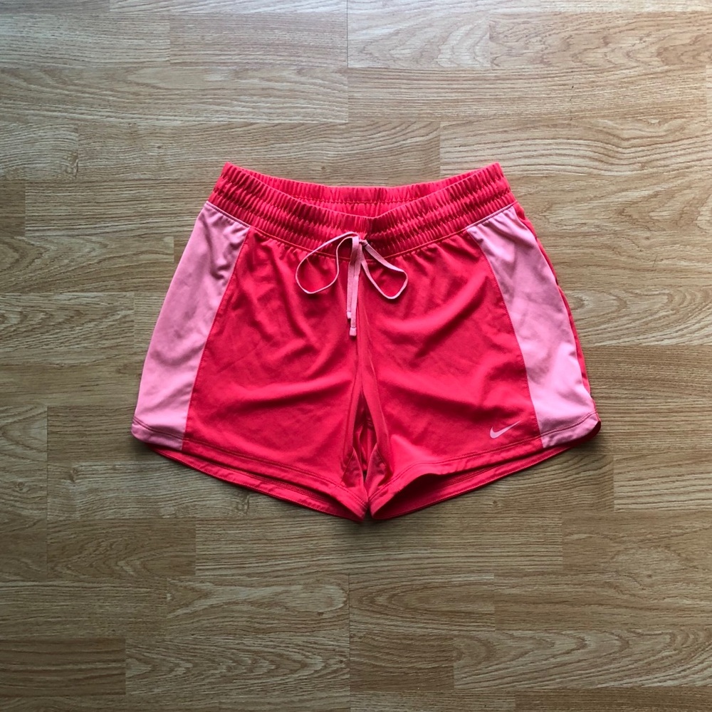 Nike Red-Orange Athletic Shorts